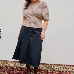 NWT Cider • Asymmetrical Tan Sweater